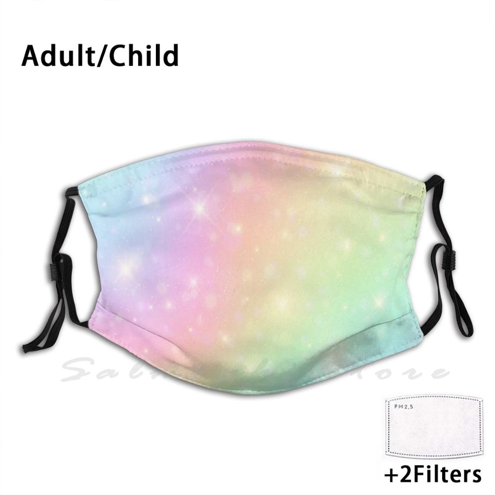 Kids Face Mask - Mascarillas faciales de unicornio con arcoíris